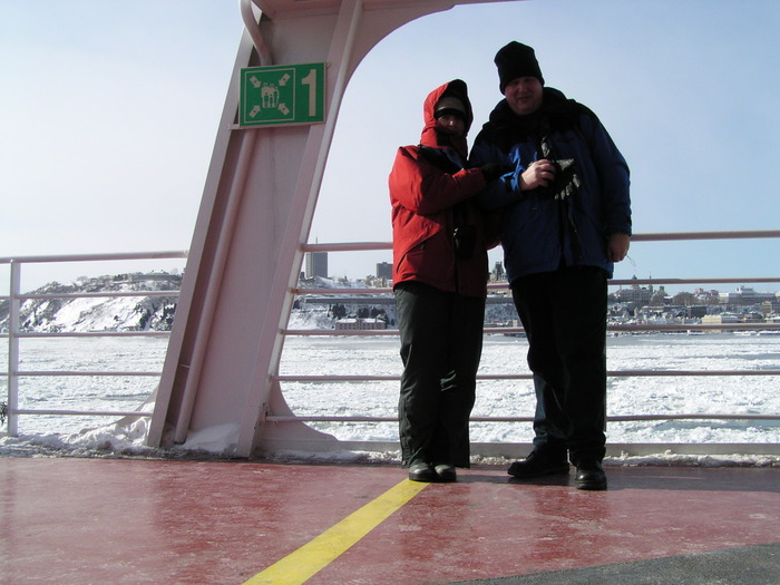 Margaret and Alan on the Lévis ferry - brrhh