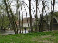 Alan crossed the Danube to Stadtamhof
