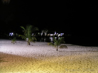 Night view from the hotel room at Southern Palms.