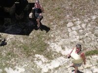 Margaret and Gina by Grenade Hall signal station.