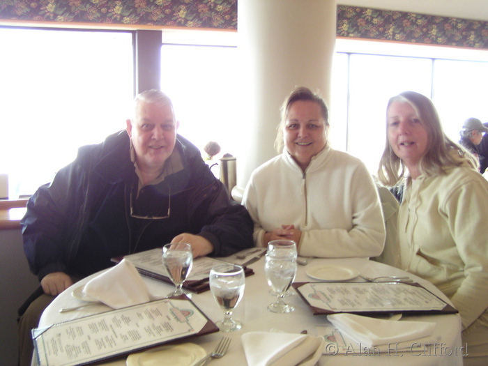 In the restaurant overlooking the waterfalls, Niagara