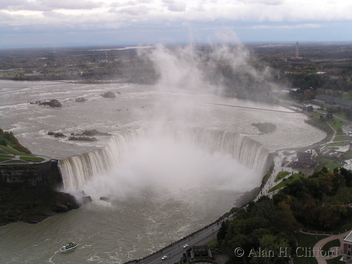 Waterfall from the skylon tower, Niagara