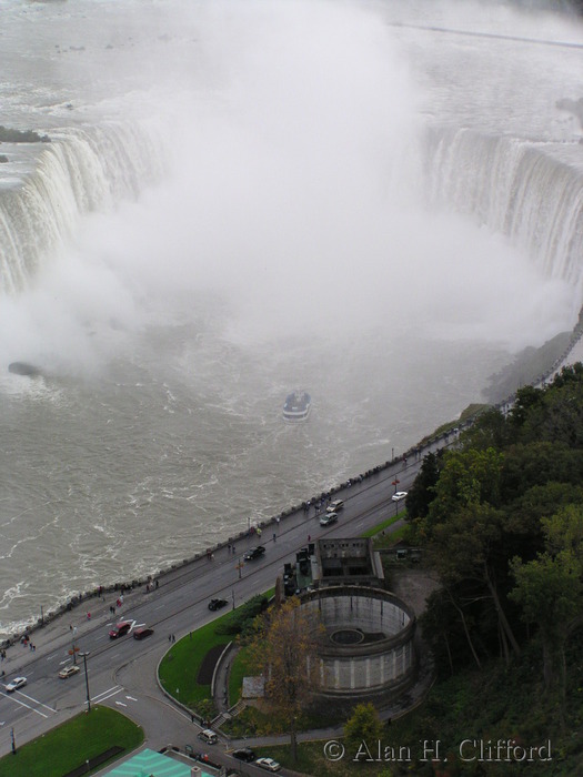 Waterfall from the skylon tower, Niagara