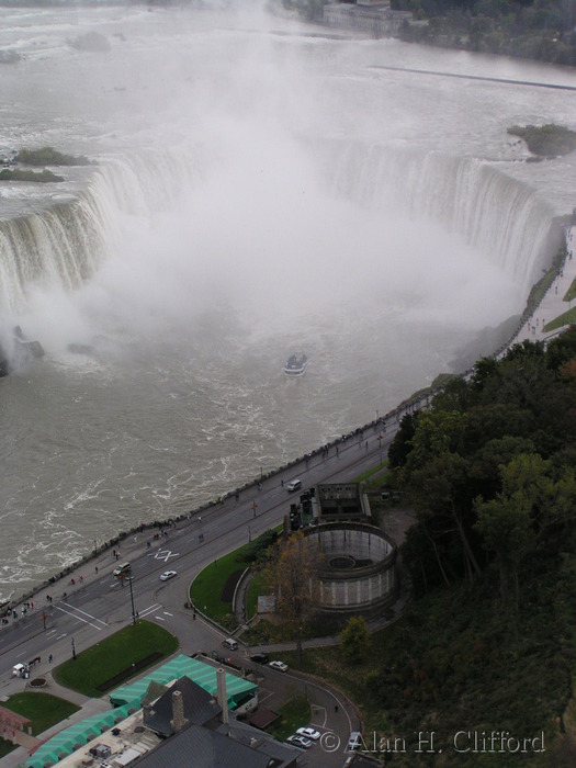 Waterfall from the skylon tower, Niagara