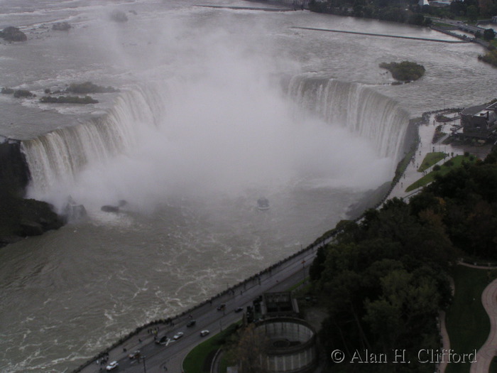 Waterfall from the skylon tower, Niagara