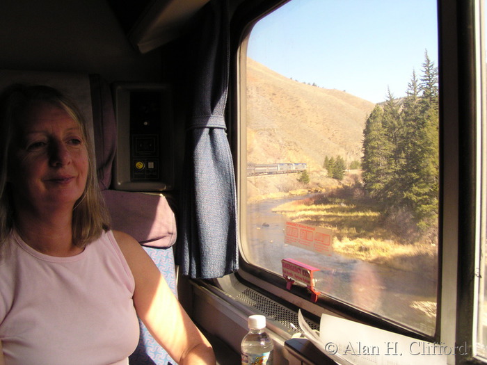 Margaret on the California Zephyr