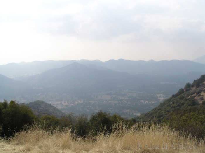 Driving towards Sequoia National Park