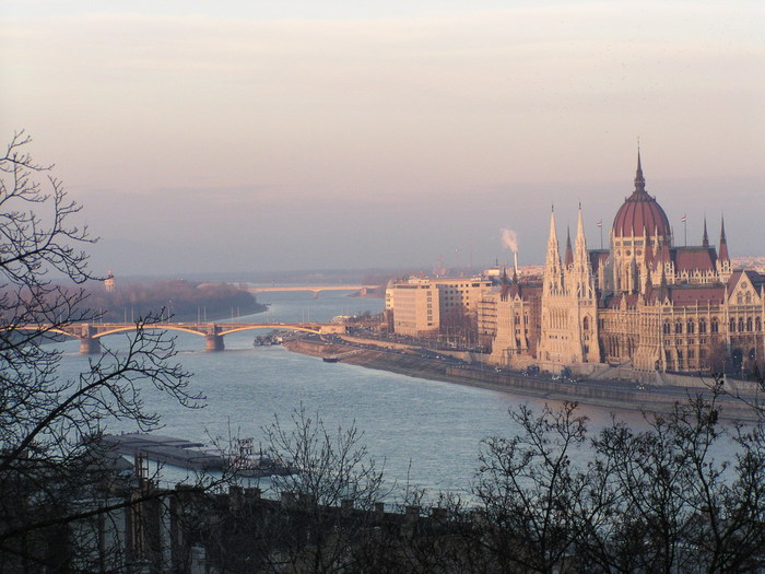 The Danube and the Parliament Building seen from Castle Hill