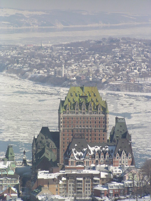 Chateau Frontenac seen from the Observatoire de la Capitale