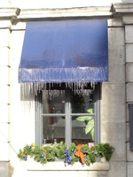 Icicles on a window awning