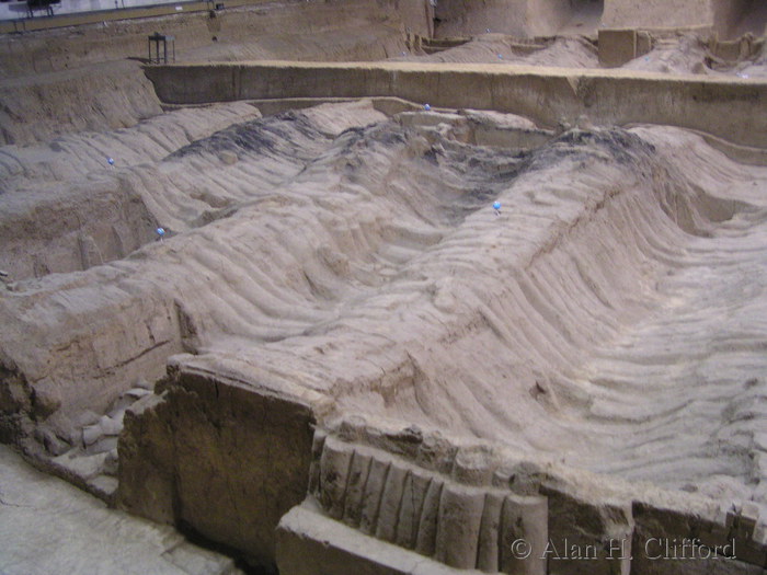 Collasped roof at the terracotta warrior site