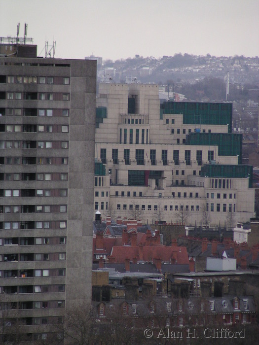 Vauxhall Cross seen from Westminster Cathedral tower