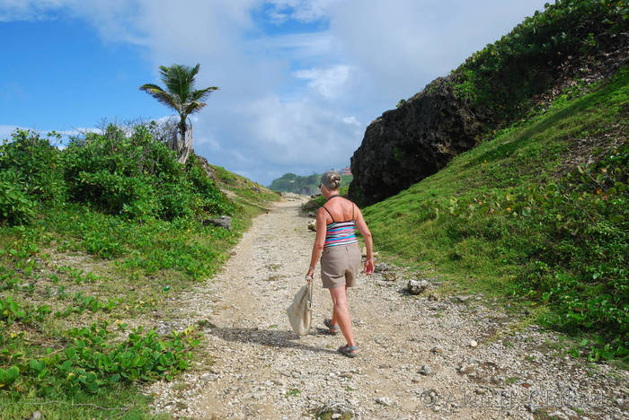 Margaret on the old railway path