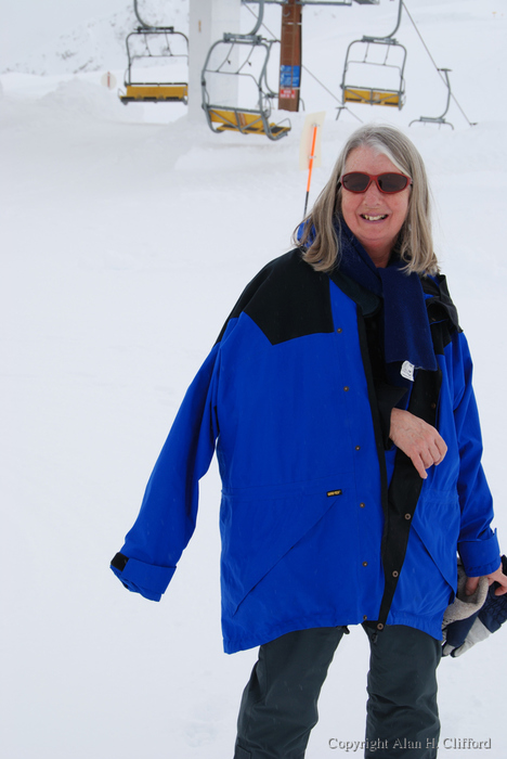 Margaret near the Seggiovia Lac Salin