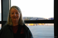 Margaret at Brescia airport