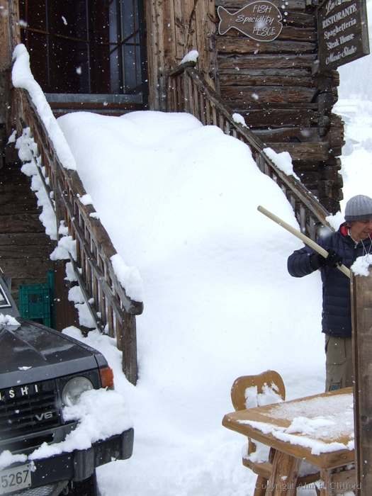 Snow on the steps