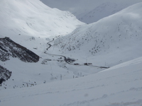 Looking past Trepalle on the road to Bormio