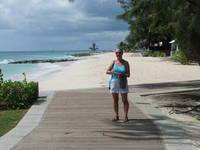 Margaret on the boardwalk