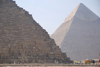 Great Pyramid and the Khafre Pyramid