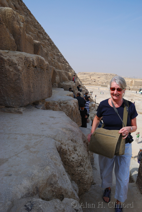 Margaret on the Great Pyramid