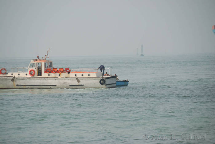 Container ship entering the Suez Canal