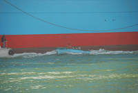 Container ship entering the Suez Canal