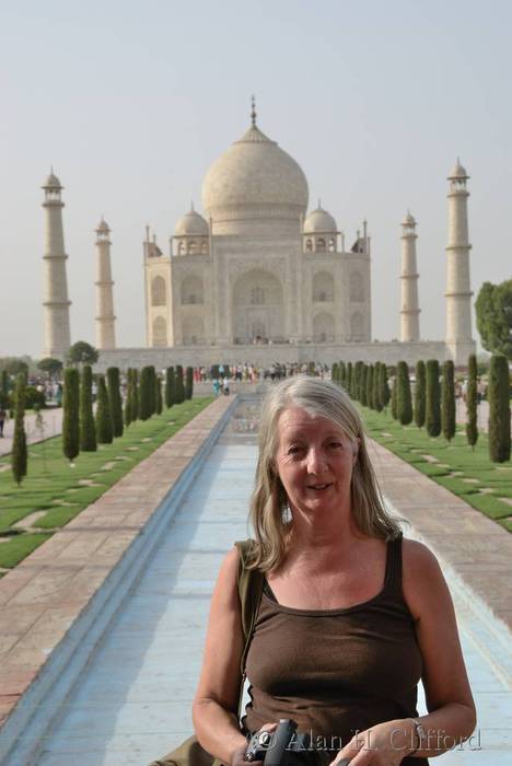 Margaret at the Taj Mahal