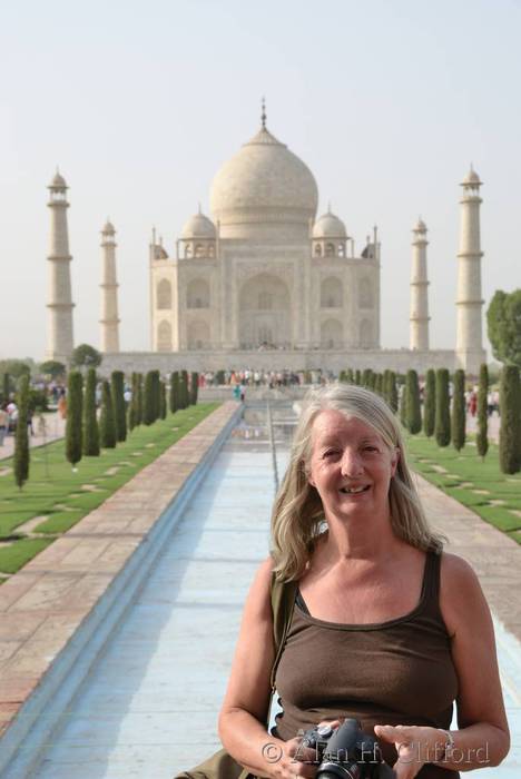 Margaret at the Taj Mahal