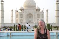 Margaret at the Taj Mahal