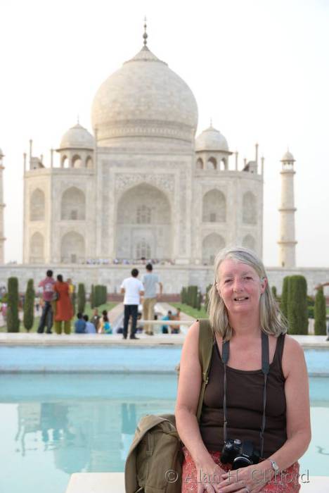 Margaret at the Taj Mahal