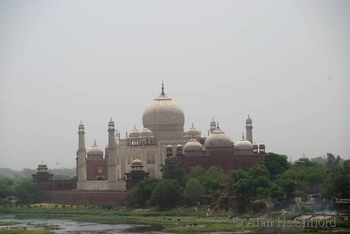 Taj Mahal viewed from Agra Fort