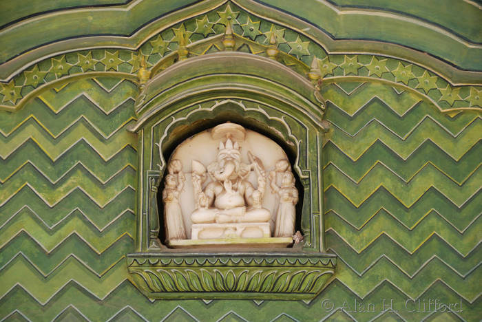 Detail from a doorway in Pritam Chowk City Palace Museum, Jaipur