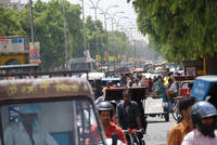 Traffic approaching Badi Chaupar, Jaipur