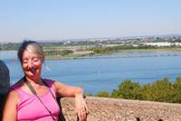 Margaret on Liberty Island