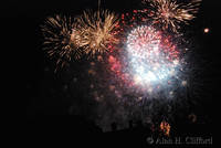 Fireworks in Strasbourg on Bastille Day