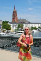 Margaret on the Iron Bridge