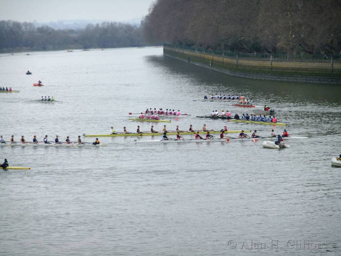 Thames traffic jam