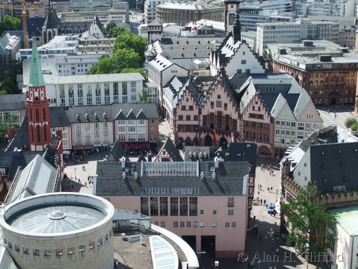 View from the tower on Frankfurt cathedral