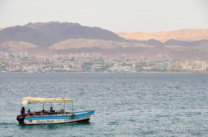 Looking towards Israel from Aqaba