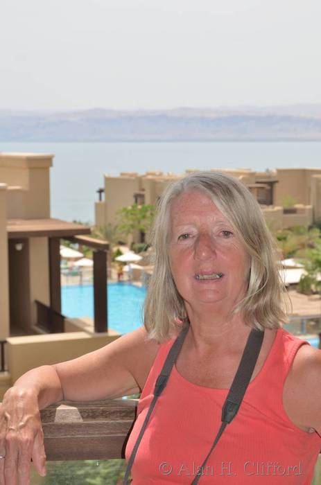 Margaret at the Dead Sea Holiday Inn