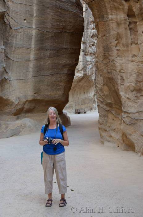 Margaret in the Siq