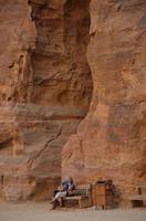 Margaret and the Siq opposite the Treasury