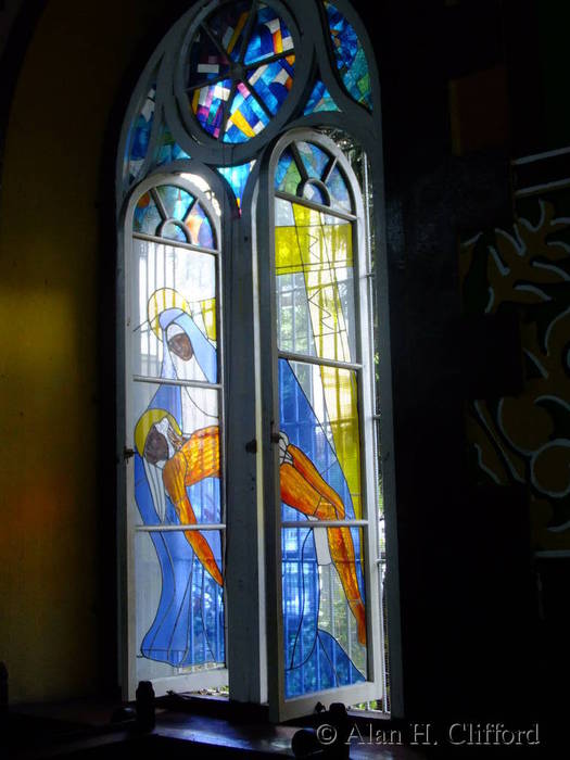 Window in the Minor Basilica of the Immaculate Conception