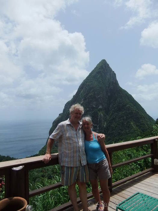 Margaret and Alan and the Petit Piton