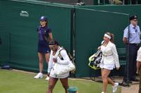 Aravane Rezai and Serena Williams