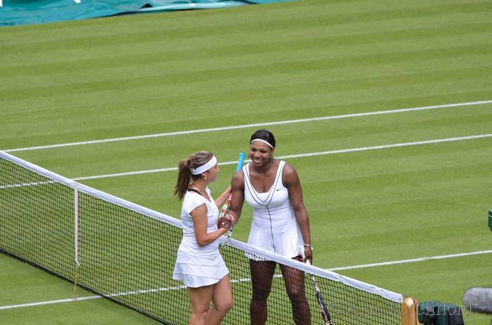 Aravane Rezai and Serena Williams