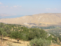 Sea of Galilee and Golan Heights viewed from Omm Qais