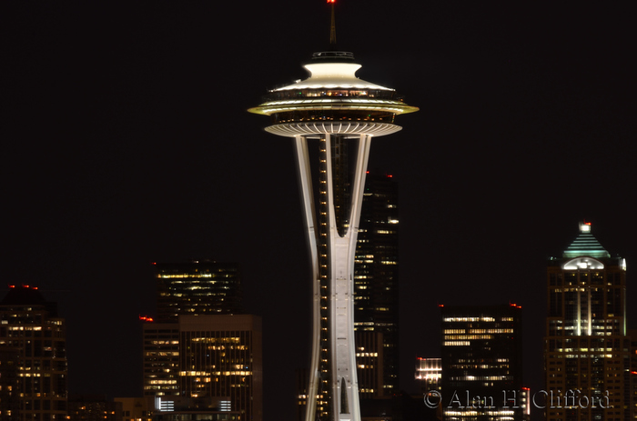 Space Needle at night