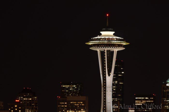 Space Needle at night