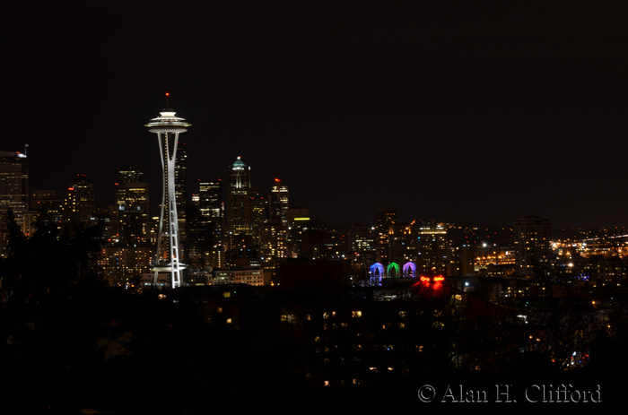 Space Needle at night